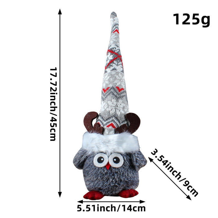 Wholesale Pointed Hat Owl Desktop Decoration Creative Long Hat Elf Doll Window Holiday Supplies