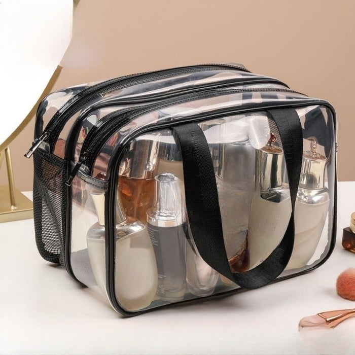 Wholesale Stylish Travel Toiletry Bag Large Capacity Waterproof PVC With Multi Layer Dry Wet Separation Portable For Travel Resale