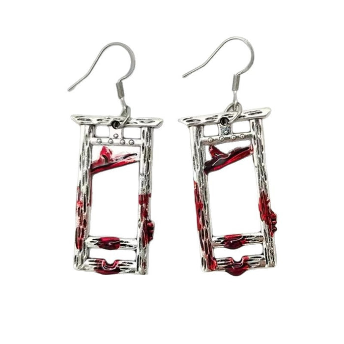 Wholesale Dark Vintage Guillotine Blade Earrings Zinc Alloy  Party Jewelry Accessory