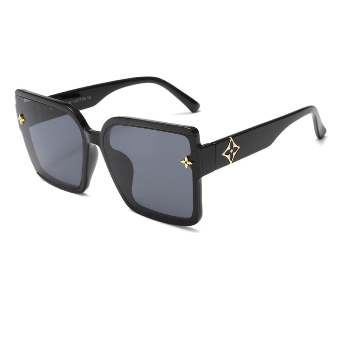 Wholesale Fashionable square frame sunglasses, versatile street photography sunglasses, UV resistant sun visors