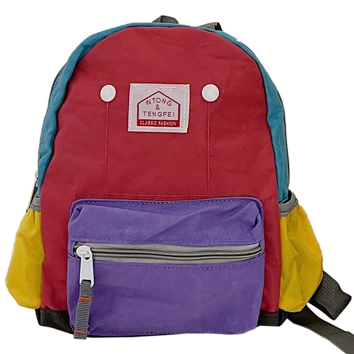 Wholesale Canvas Casual Simple Contrast Color Children's Backpack JDC-BP-YuanDuo015