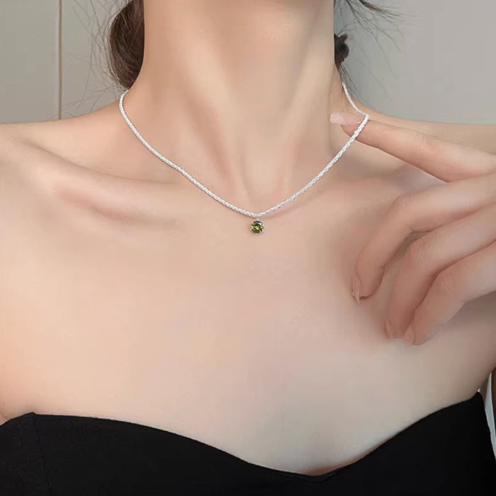 Wholesale S925 Silver  Necklace Women's  Clavicle Chain choker necklace