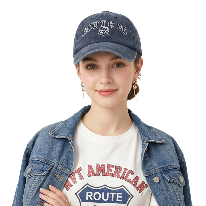Wholesale Vintage Washed Baseball Cap with English Letter Embroidery - Casual Sun Hat for Outdoor Daily Wear