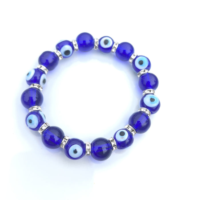 Wholesale Pearl Devil's Eye Bracelet with Micro inlaid Pearl Bracelet, Hand string Jewelry