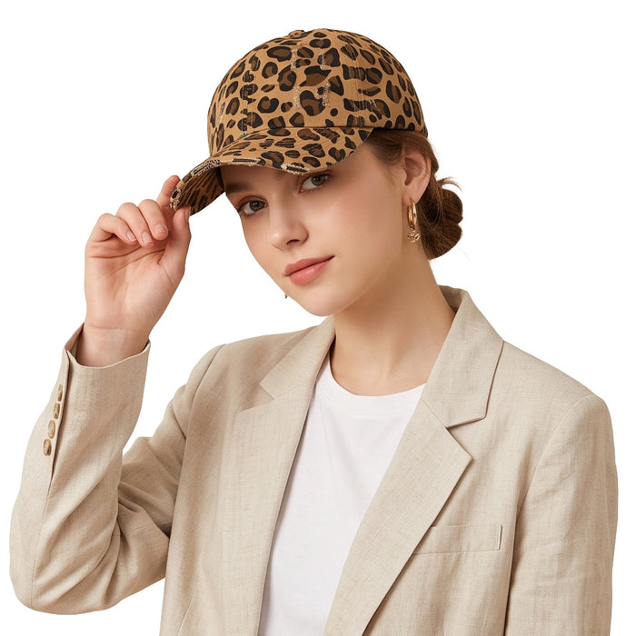 Wholesale Leopard Print Baseball Cap Casual Summer Fashion Accessory Gift Boutique