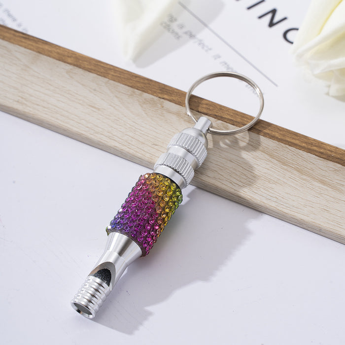 Wholesale Diamond Aluminum Whistle Keychain JDC-KC-ZY020