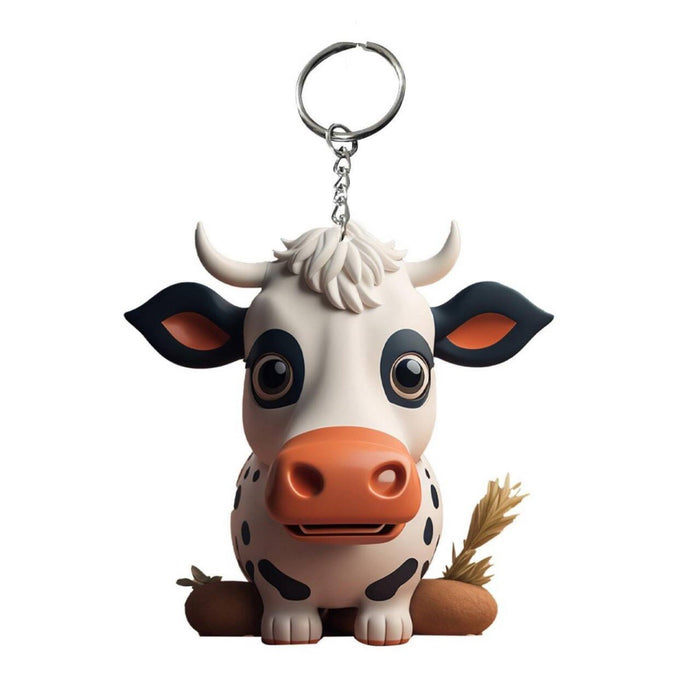 Wholesale Acrylic Cartoon Yak Keychain JDC-KC-HuiWen005