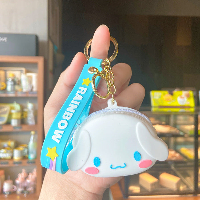 Wholesale Cartoon Cat Silicone Coin Purse Keychain JDC-KC-YD104