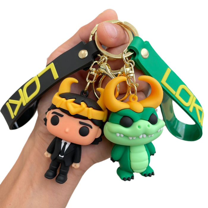 Wholesale Keychain Cartoon Doll Car Keychain Exquisite Soft Plastic Bag Pendant