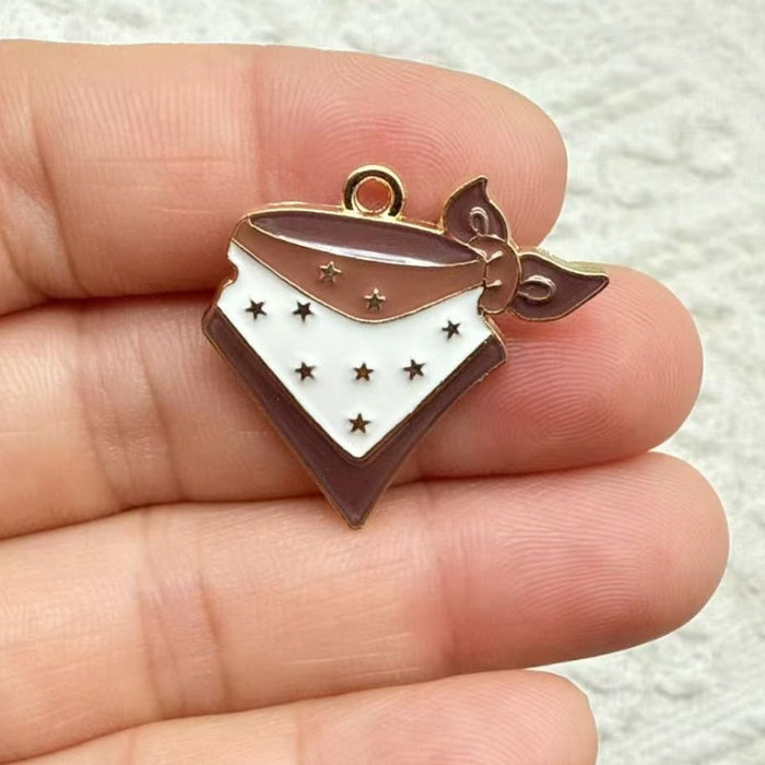 Wholesale 10pcs Western Cowboy Series Metal Drip Oil Hook Earrings,  Boots,  and Hat Earrings