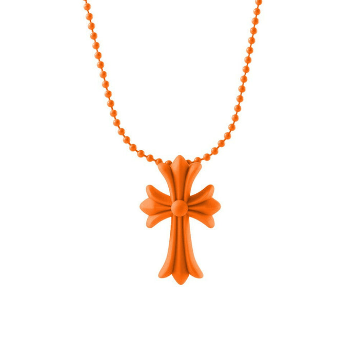 Wholesale Punk hip-hop limited edition colorful cross versatile women's necklace