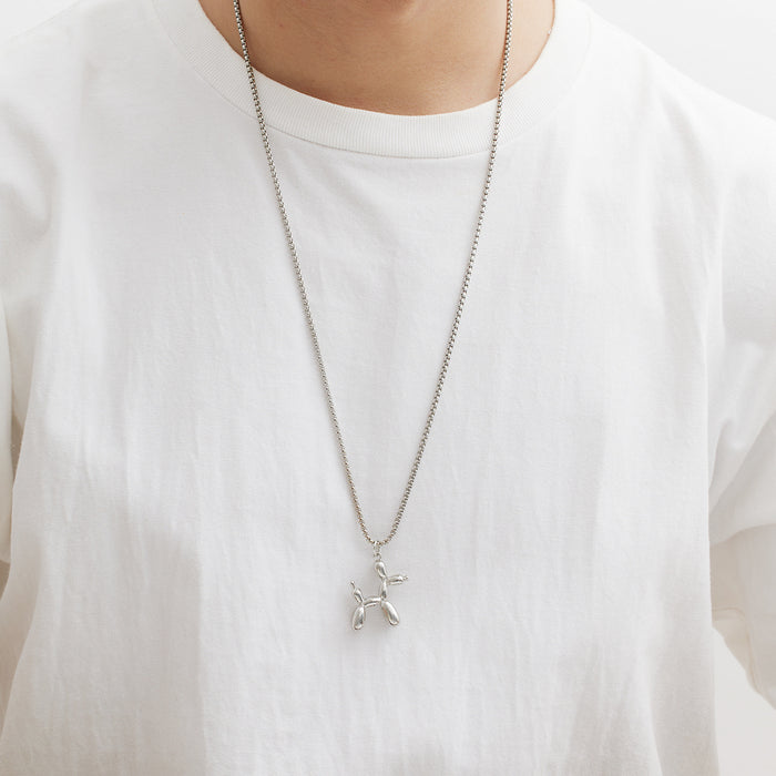 Wholesale Titanium Steel Simple Balloon Pendant Personalized Sweater Chain