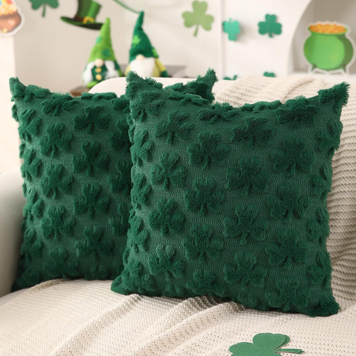 Wholesale Christmas Pillow Solid Color Quilted Plush Pillowcase