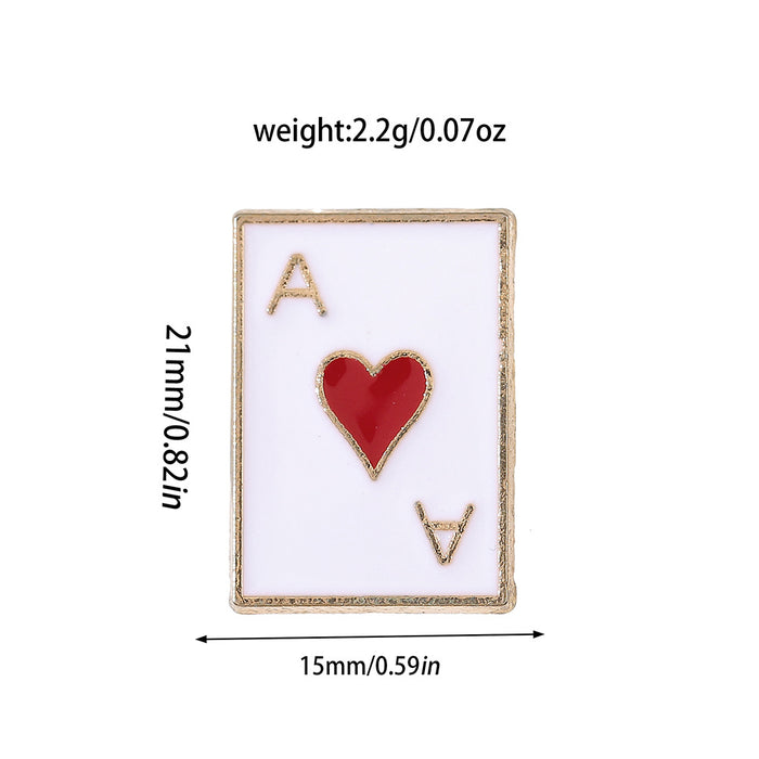 Wholesale Metal Geometric Poker Brooch Pin Electroplated Lapel Brooch Trendy Party Accessory For Collar Bag Shoe Decoration
