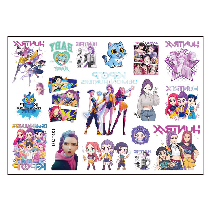 Wholesale KPOP Tattoo Stickers Cartoon Kids Decorative Stickers