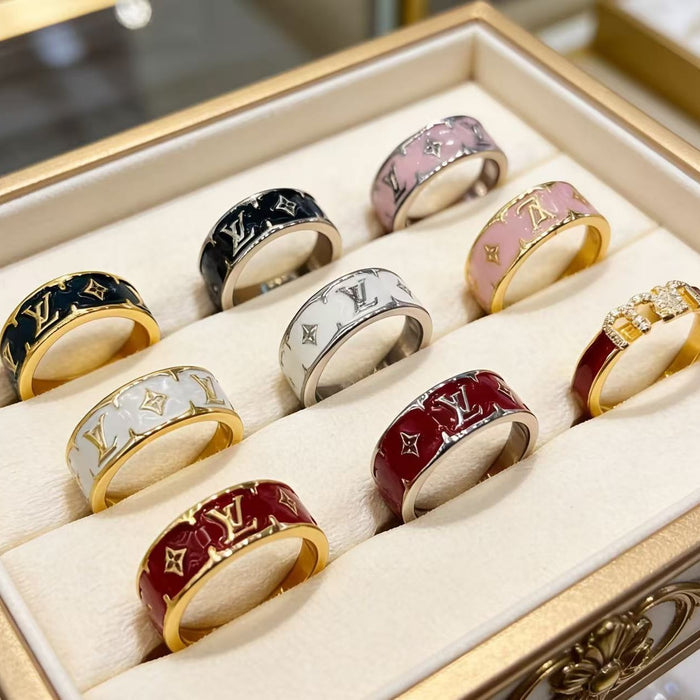 Wholesale Copper Zircon Oil-Drip Adjustable Ring