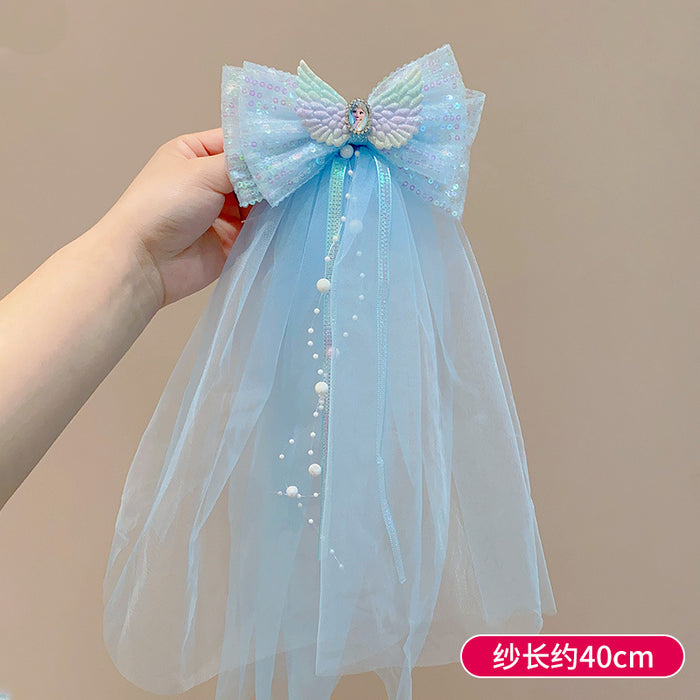Wholesale Pawl Veil Snow Princess Crown Headwear Hairpin Baby Flower Hair Accessories Hairpin