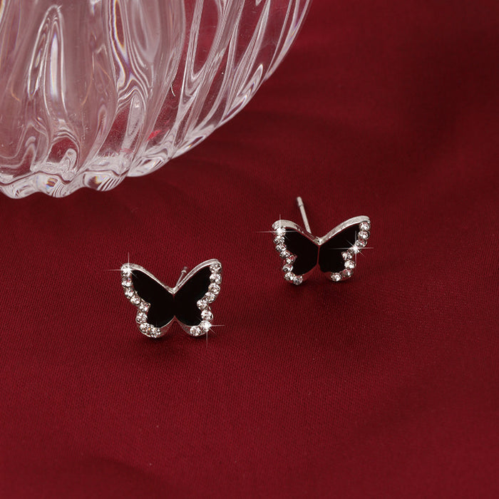 Wholesale S925 Silver Needle Butterfly Earrings Female Earrings