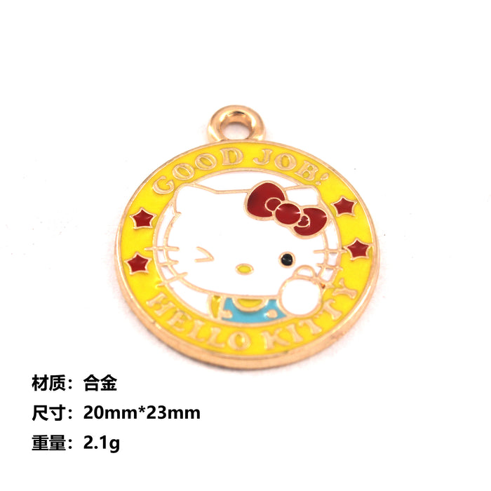 Wholesale 10pcs jewelry alloy cartoon  cat collection Princess earrings pendant necklace bracelet accessories cute keychain