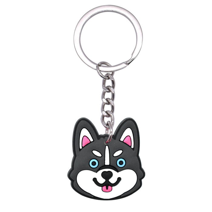 Wholesale 10 PCS Cartoon  keychain  PVC soft rubber car key pendant wholesale keychain