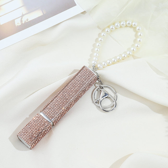 Wholesale Plastic Diamond 10ML Perfume Bottle Keychain JDC-KC-ZY028