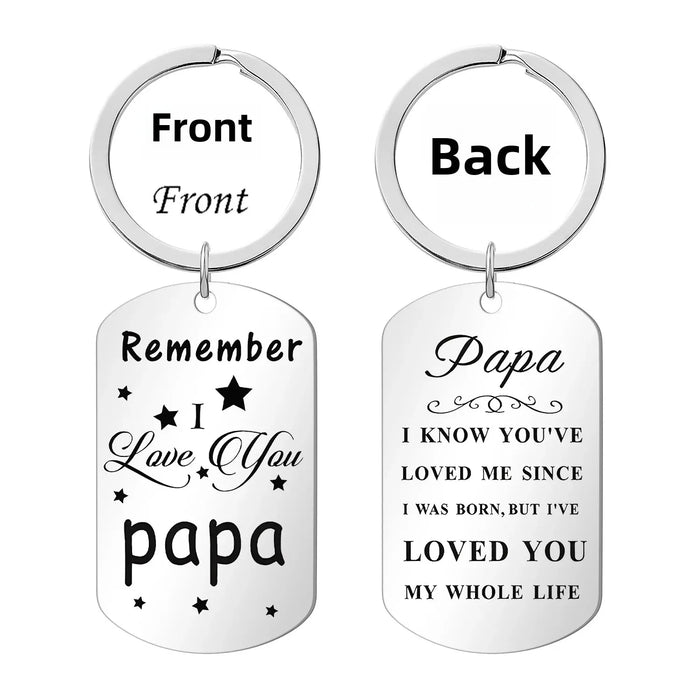 Wholesale Stainless steel keychain commemorative gift engraved keychain pendant