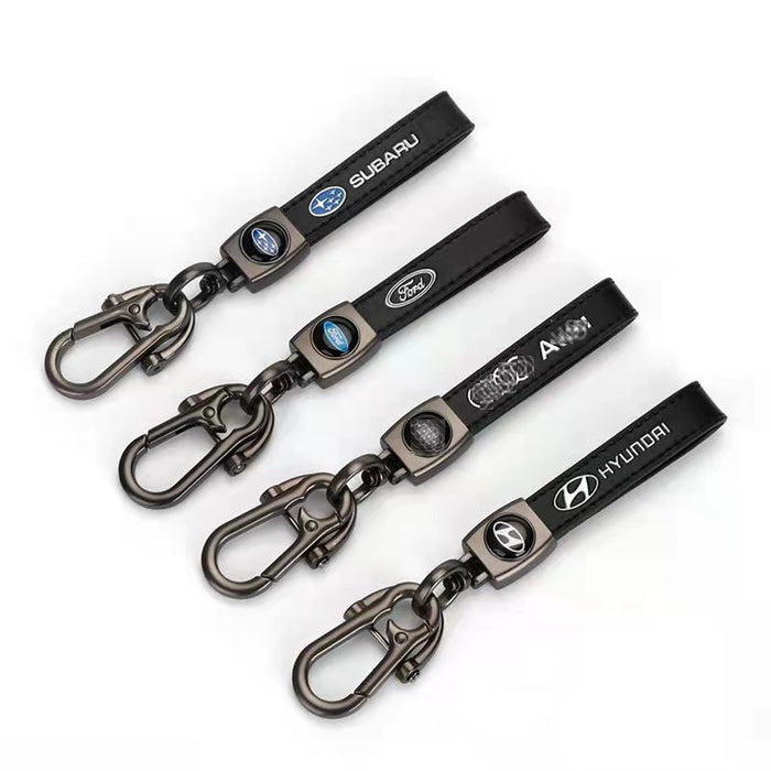 Wholesale 10PCS Genuine Leather Car Logo Keychain JDC-KC-XinXH001