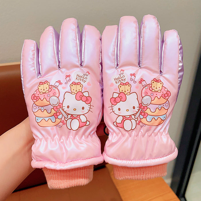 Wholesale Cartoon Windproof and Antifreeze Fleece-Lined Gloves