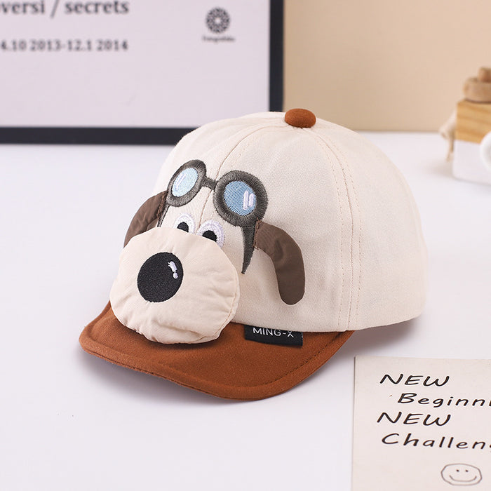 Wholesale Cartoon flying puppy children' s soft-brimmed hat spring and autumn cloth baby cap