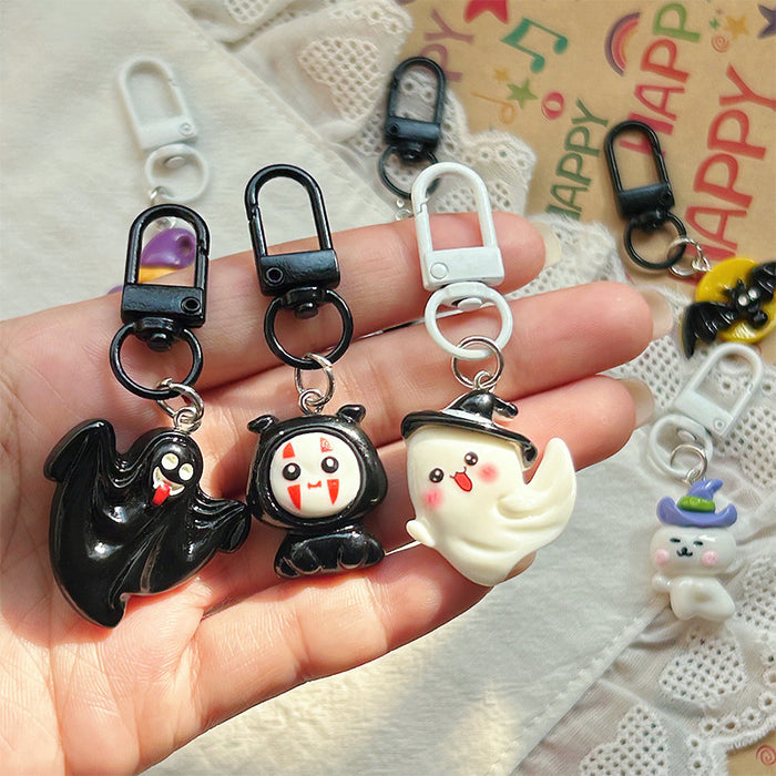 Wholesale Halloween Ghost Skeleton Keychain Cute Gift for Students MOQ≥2