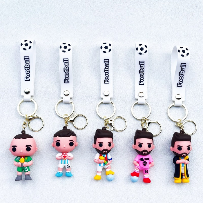 Wholesale PVC Cartoon Football Suit Doll Keychain JDC-KC-WuYi151