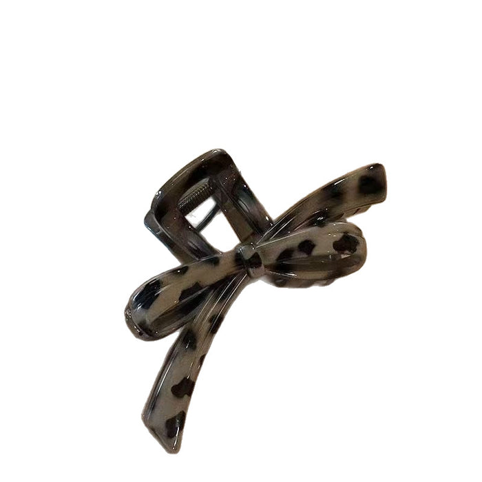Wholesale Leopard Print Bow Clip for Women Hair Shark Clip Elegant Hairpin Hairpin