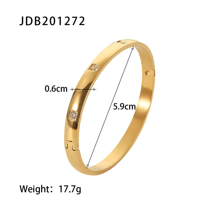 Wholesale Vintage Zircon Stainless Steel Bracelet for Women