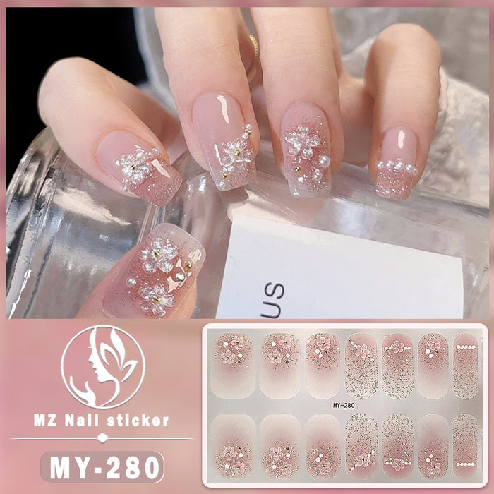 Wholesale 14 Pieces/sheet Butterfly Bake Free Gel Nails Kits Nail Stickers JDC-NS-ARS002