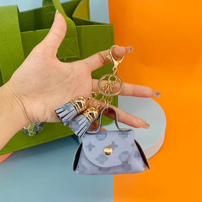 Wholesale Leather Tassel Coin Purse Keychain JDC-KC-JiY010