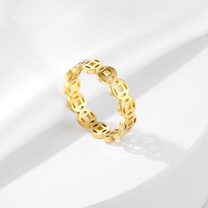 Wholesale Copper coins, rings, titanium steel rings, and colored rings that do not fade. Hand jewelry for men and women