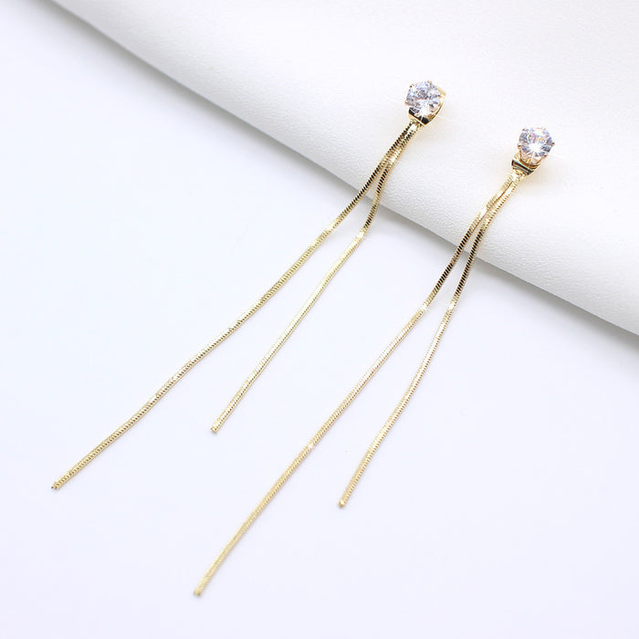 Wholesale Personalized Niche Earrings Fashionable Simple Long Tassel Earrings for Women