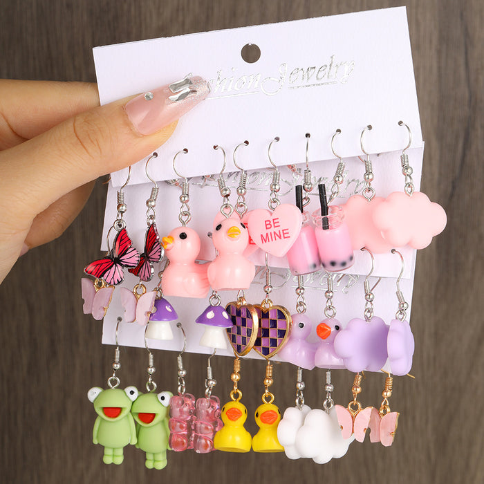 Wholesale Earrings Pendant Drop Glaze Butterfly Earrings Children's Cartoon  Earrings