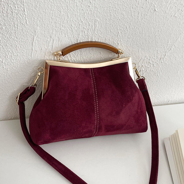 Wholesale Trendy Suede Crossbody Bag Black Street Fashion Boutique Resale