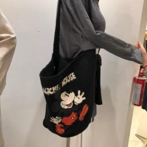 Wholesale Lamb Plush Handbag Women's Cartoon Printed Wool Shoulder Crossbody Tote Bag