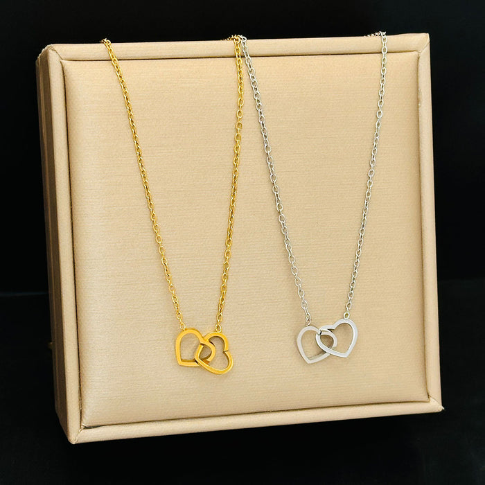 Wholesale Heart Shaped Titanium Steel Necklace JDC-NE-MeiCheng006