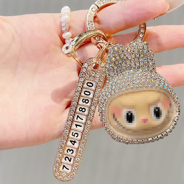 Wholesale Cute cartoon rhinestone keychain