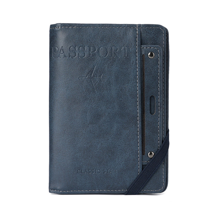 Wholesale Modern Black PU Passport Holder with Vaccine Card Slot - Travel Essential