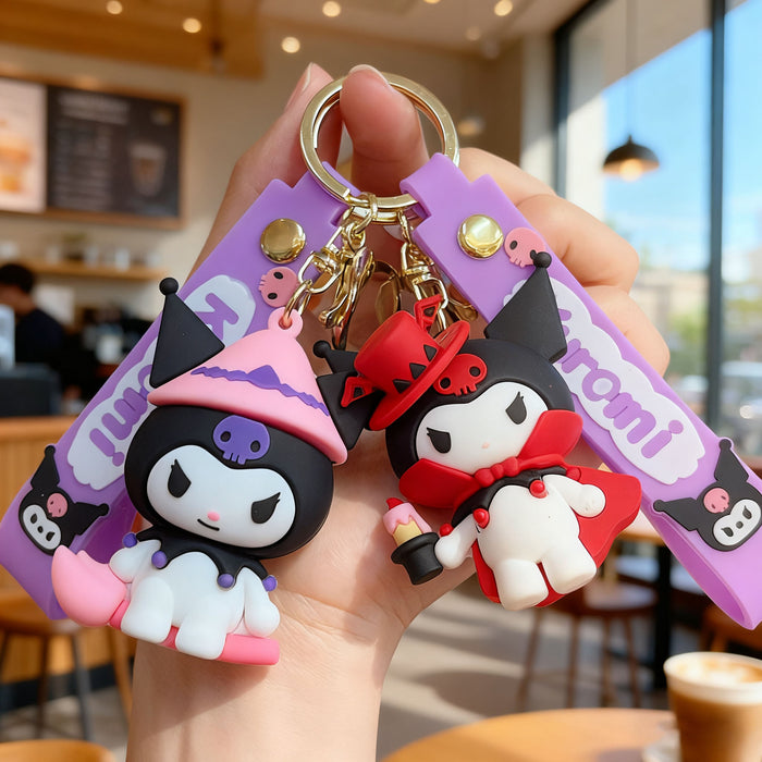 Wholesale Silicone cute cartoon keychains for couples