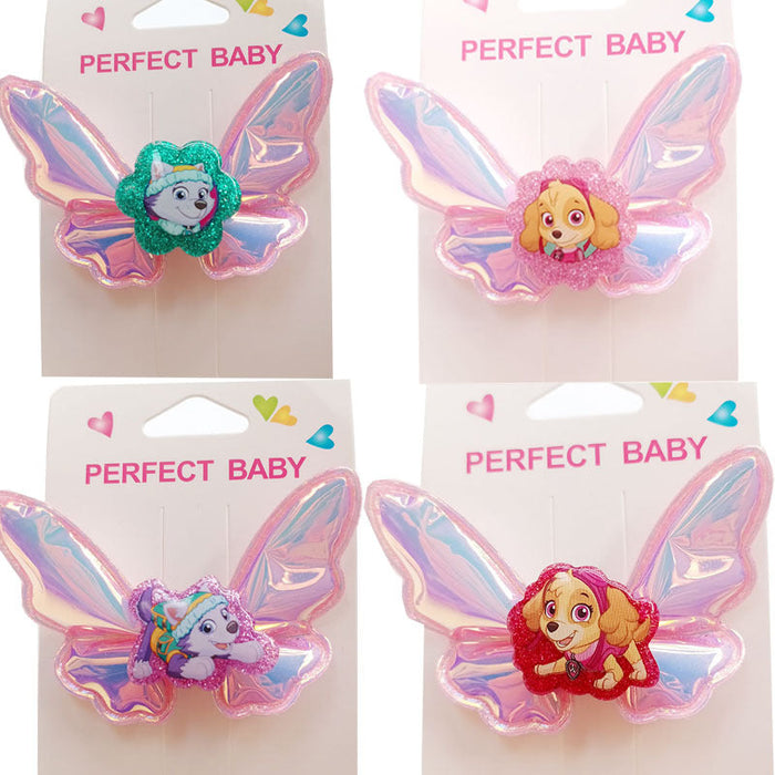 Wholesale Hair Clips Plastic Cute Cartoon Angel Color Changing Shiny Wings (M) JDC-HC-DLM006