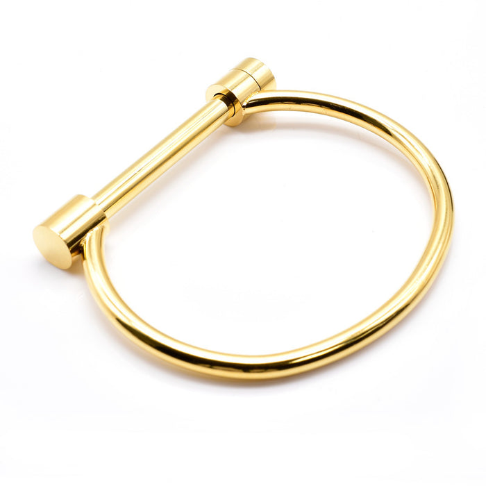 Wholesale Titanium steel horseshoe buckle bangle bracelet