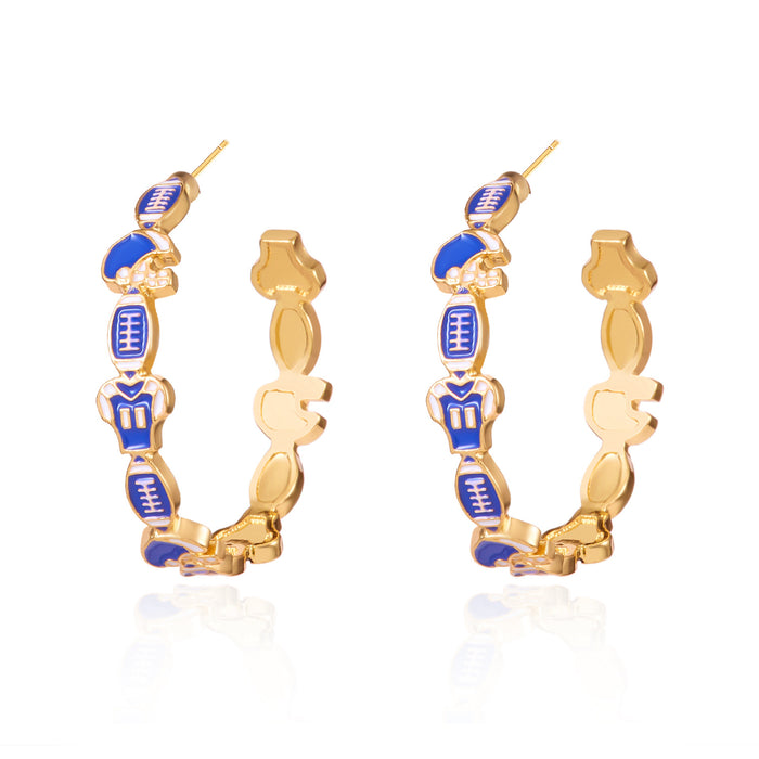 Wholesale Rugby Festival Personalized Earrings