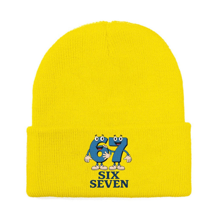 Wholesale Letter pattern knitted hat wool hat warm hat