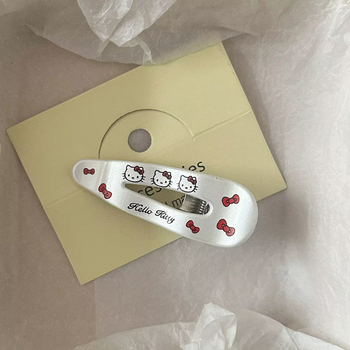 Wholesale Silver Cat Triangle Wave Hairpin Japanese Sweet Versatile Girl Duckbill Hair Clip Hair Accessory