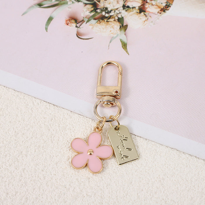 Wholesale Metal Multi-color Flower Keychain Bluetooth Headset Protective Case Accessories